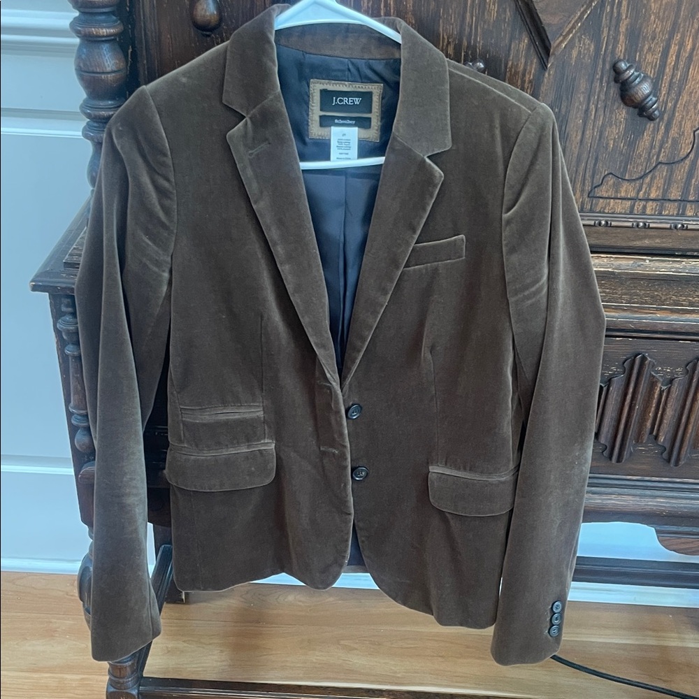 J. Crew Women's Brown Velvet Blazer